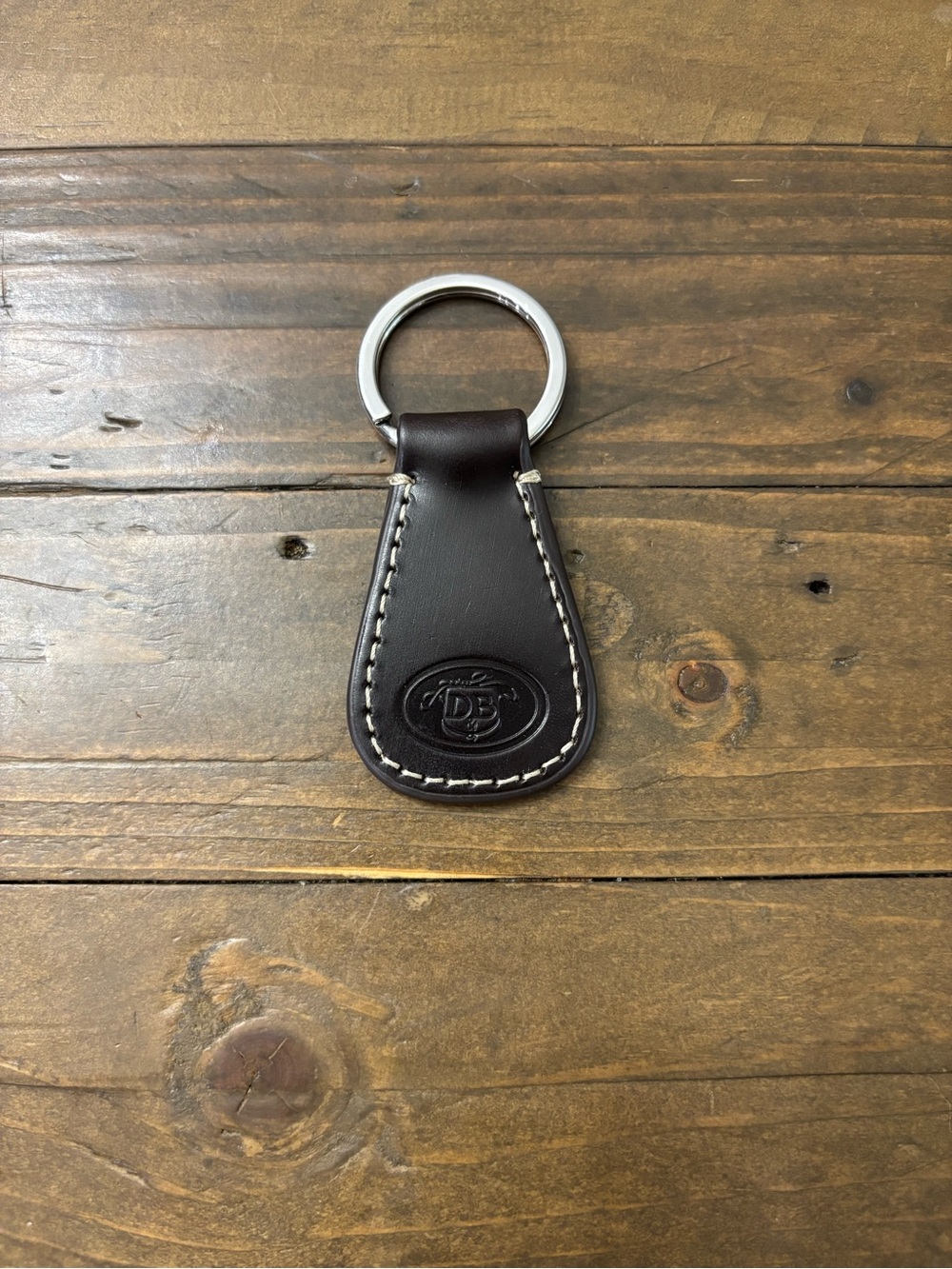 Dooney & Bourke Dark Brown Leather Key Ring